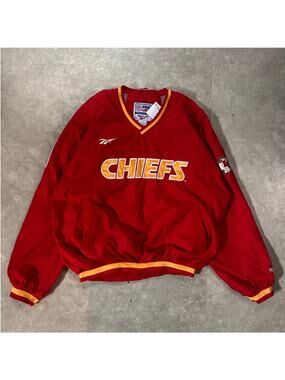 90’s Vintage Kansas City Chiefs Reebok Embroidered Red Pullover -XL